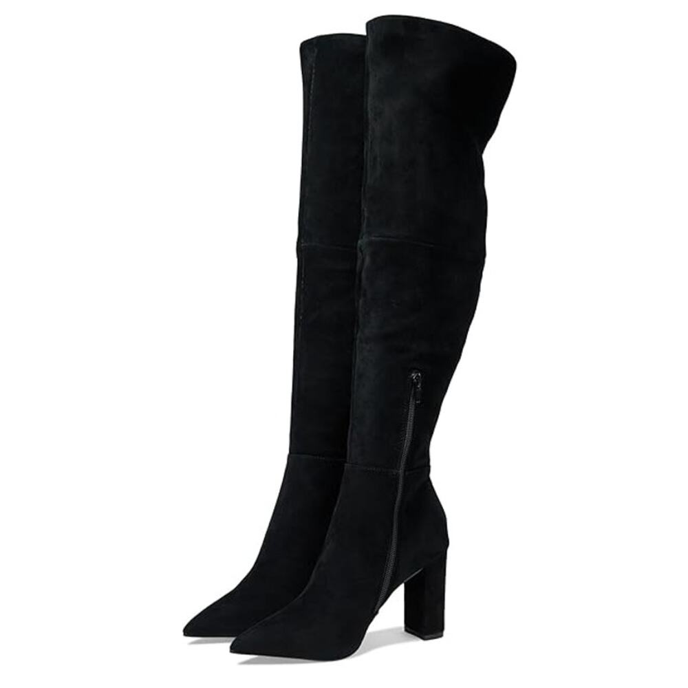 Steve Madden Womens Blyss Over The Knee Boots US 7.5 Black Suede EUC